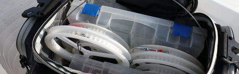 Rigged Clarkspoons in tackle bag