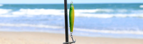 Clarkspoon casting stick jig at the beach