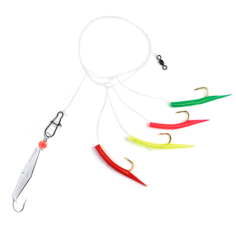 Mackerel tree rig with size 0 chrome Clarkspoon