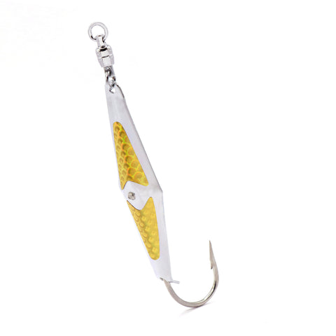 Spoon-Squid w/ Ball Bearing Swivel - Gold Flash - 3 Sizes - Clarkspoon Fishing Lures