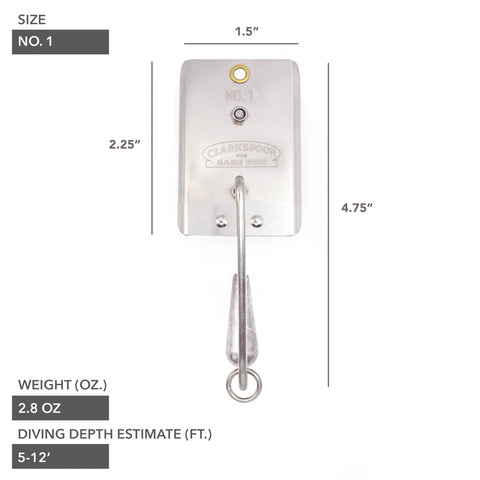 Size 1 Diving Planer - Clarkspoon Fishing Lures