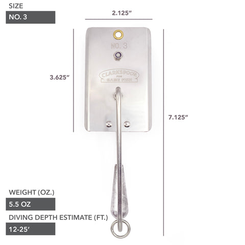 Size 3 Diving Planer - Clarkspoon Fishing Lures