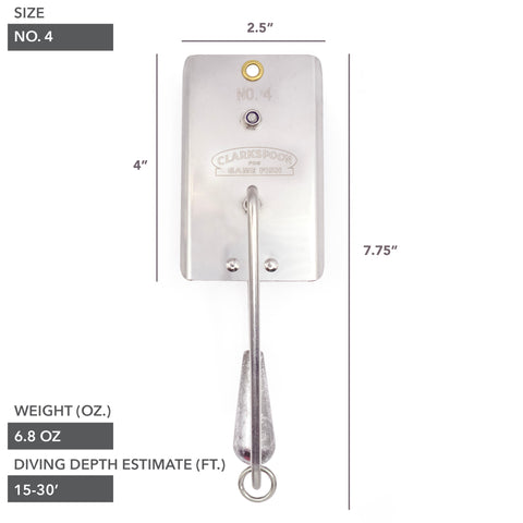Size 4 Diving Planer - Clarkspoon Fishing Lures