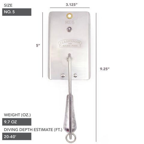 Size 5 Diving Planer - Clarkspoon Fishing Lures