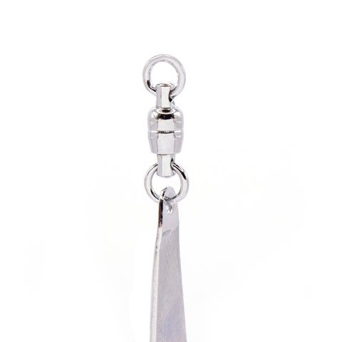 Spoon-Squid w/ Ball Bearing Swivel - Silver Flash - 3 Sizes - Clarkspoon Fishing Lures