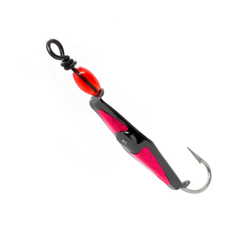 Black Chrome Clarkspoon with Pink Flash Tape - 3 Sizes - Clarkspoon Fishing Lures