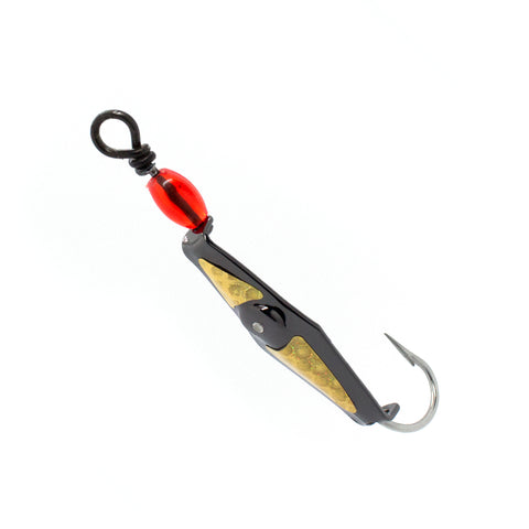Black Chrome Clarkspoon with Gold Flash Tape - 3 Sizes - Clarkspoon Fishing Lures