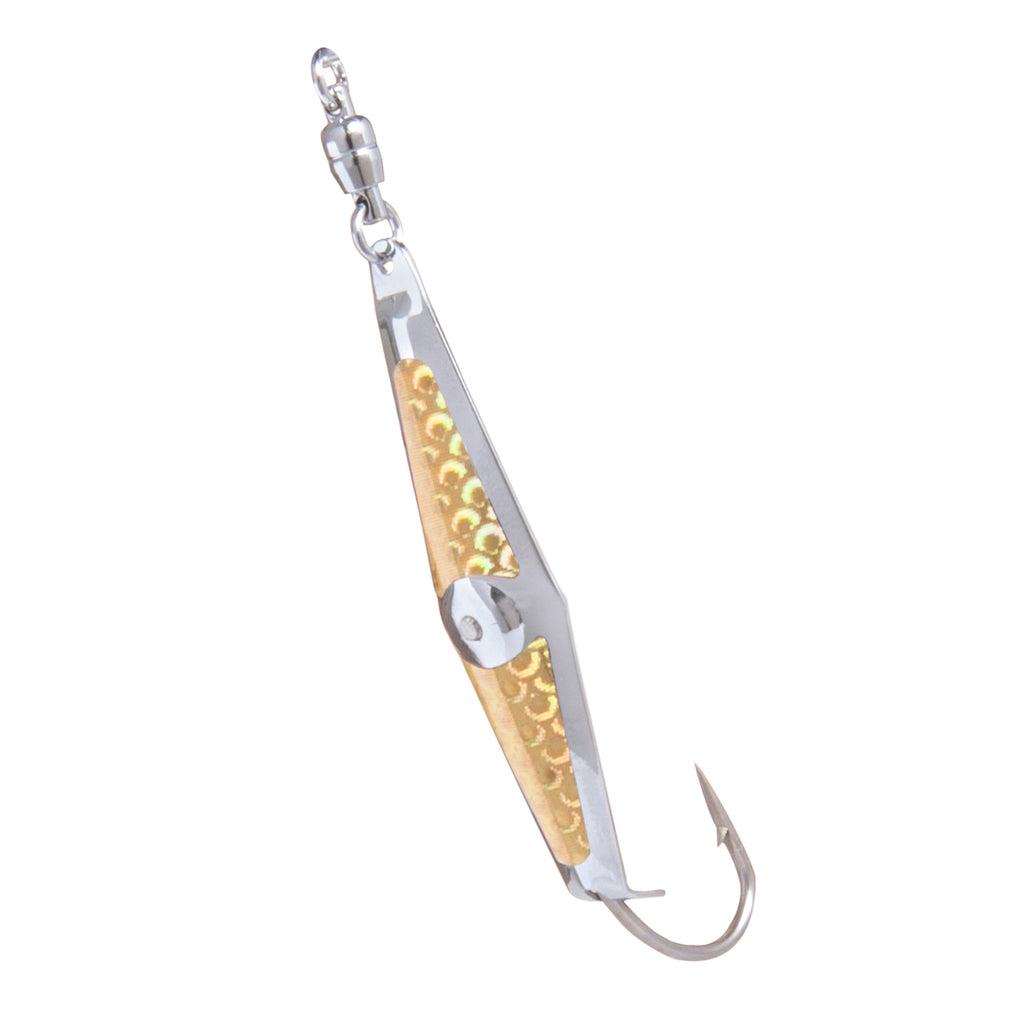 Spoon-Squid w/ Ball Bearing Swivel - Gold Flash - 3 Sizes, Clarkspoon