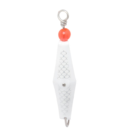 Size 0 Clarkspoon - White/Fish Scale - Clarkspoon Fishing Lures