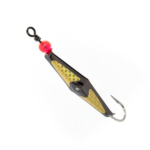 Black Chrome Clarkspoon with Gold Flash Tape - 3 Sizes - Clarkspoon Fishing Lures