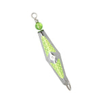 Flashspoon - Silver Clarkspoon with Chartreuse Flash Tape - 4 Sizes - Clarkspoon Fishing Lures