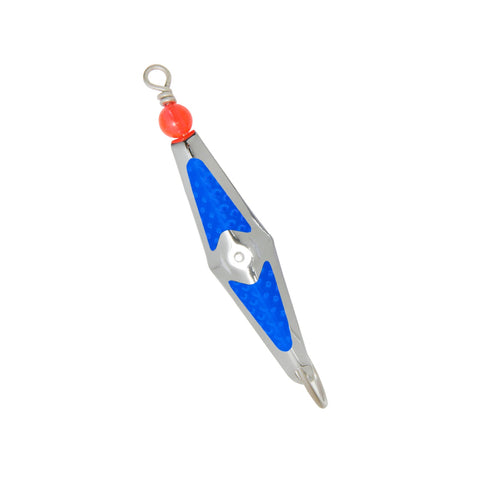 Flashspoon - Silver Clarkspoon with Blue Flash Tape - 3 Sizes - Clarkspoon Fishing Lures