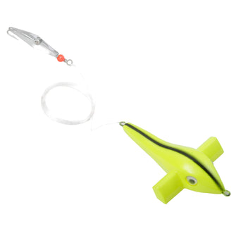 Bird Rig with Chartreuse Bird and Silver Spoon BRC-0RBMS - Clarkspoon Fishing Lures