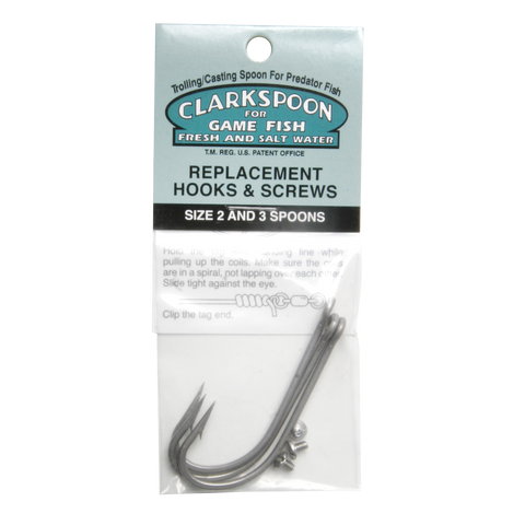 Replacement Hooks - Size 2 and 3 Spoon - Clarkspoon Fishing Lures