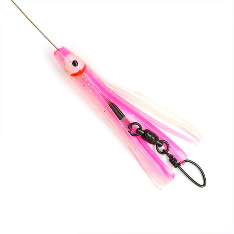 Clarkspoon 8" Mini Spreader Bar - Rigged w/ Pink Skirts and 0-RBMS Clarkspoon - Clarkspoon Fishing Lures