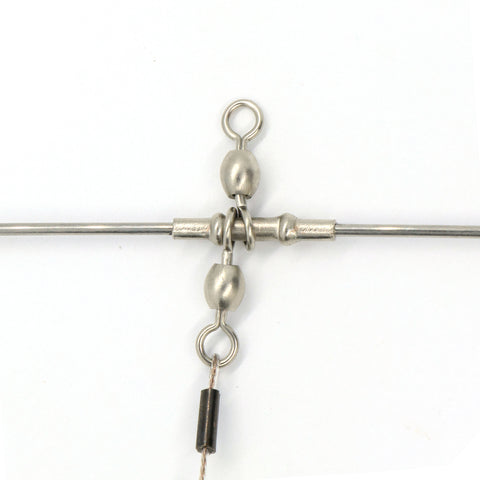 8" Mini Spreader Bar - Rigged w/ Blue Skirts and 0-RBMS Clarkspoon - Clarkspoon Fishing Lures