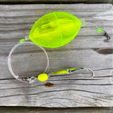 Bubble Buster Rig - Weighted Clarkspoon with Chartreuse Bubble Float - Clarkspoon Fishing Lures