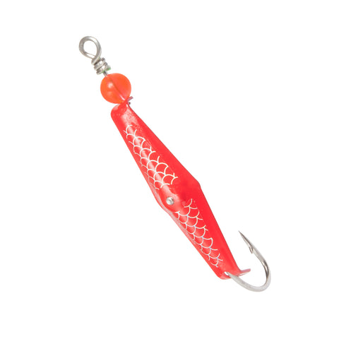 Size 0 Clarkspoon - Red/Fish Scale - Clarkspoon Fishing Lures