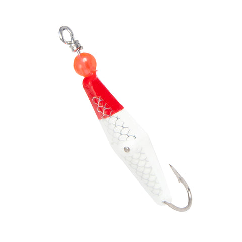Size 0 Clarkspoon - Red/White/Fish Scale - Clarkspoon Fishing Lures