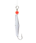 Size 0 Chrome Clarkspoon tied to monofilament
