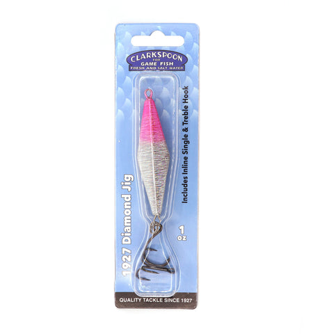 1927 Diamond Jig - Pink/Silver - Clarkspoon Fishing Lures