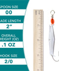 Size 00 Original Clarkspoon - Chrome - Clarkspoon Fishing Lures