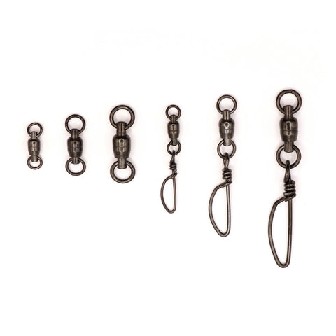 Ball Bearing Snap Swivel 60 pc Assortment - Full Stainless Steel Construction - Clarkspoon Fishing Lures