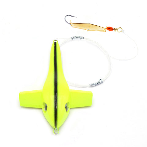 Chartreuse Bird Rig - Size 00 Gold Clarkspoon