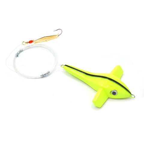 Chartreuse Bird Rig - Size 00 Gold Clarkspoon