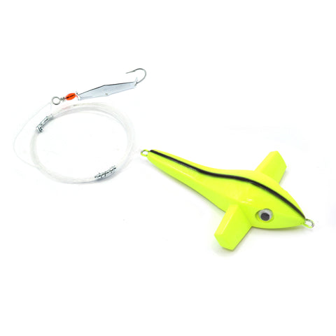 Chartreuse Bird Rig - Size 00 Chrome Clarkspoon