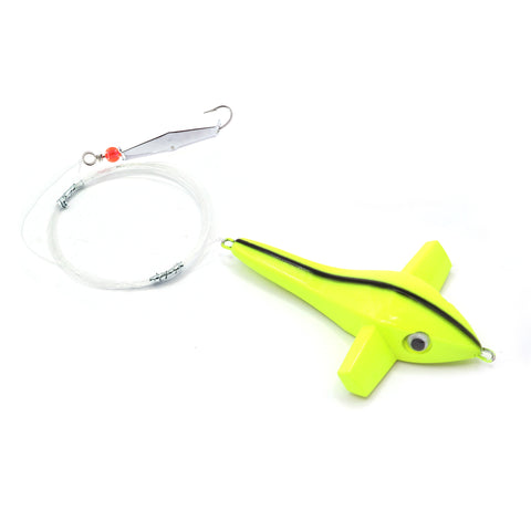 Chartreuse Bird Rig - Size 0 Chrome Clarkspoon