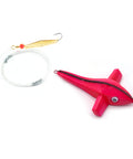 Pink fishing bird trolling lure with gold Clarkspoon