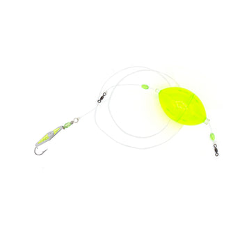 Bubble Buster Rig - Size 00 Clarkspoon with Chartreuse Bubble Float - Clarkspoon Fishing Lures