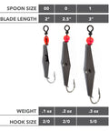 Black Chrome Clarkspoon size chart