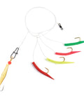Mackerel tree rig with size 0 chrome Clarkspoon