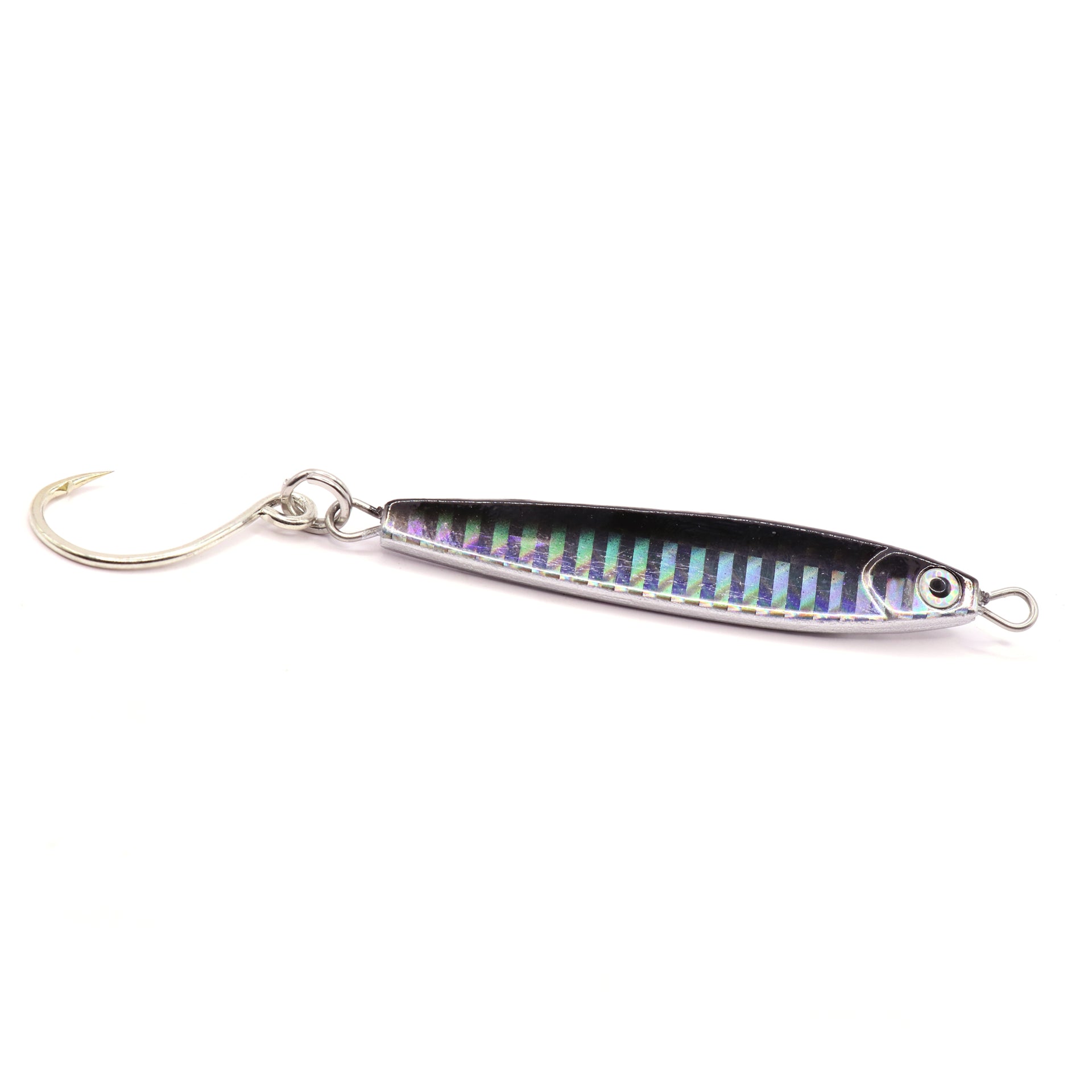 Stick Jig with In-Line Single Hook - Black/Silver - 2 Sizes