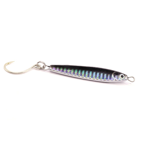 Stick Jig with In-Line Single Hook - Black/Silver - 2 Sizes - Clarkspoon Fishing Lures