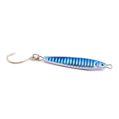 Stick Jig with In-Line Single Hook - Blue/Silver - 2 Sizes - Clarkspoon Fishing Lures