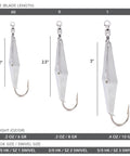 Spoon-Squid w/ Ball Bearing Swivel - Available in 3 Sizes - Clarkspoon Fishing Lures