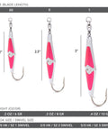 Spoon-Squid w/ Ball Bearing Swivel - Pink Flash - 3 Sizes - Clarkspoon Fishing Lures