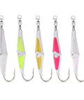 0 Spoon-Squid w/ Ball Bearing Swivel - 5 Pack - Clarkspoon Fishing Lures