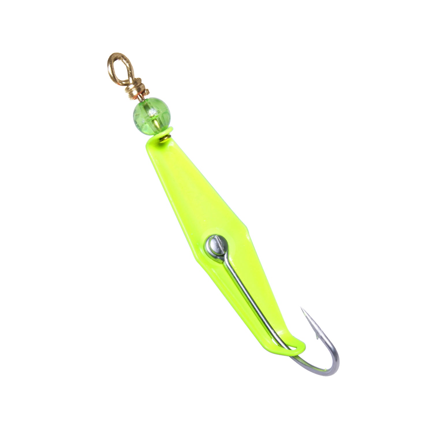 Painted Clarkspoon Trolling Lure | Chartreuse Saltwater Spoon