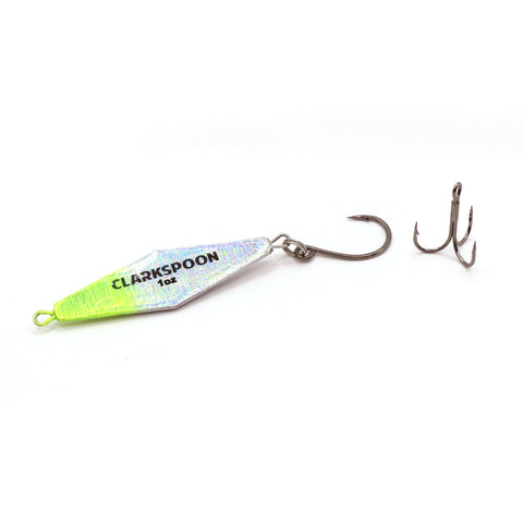1927 Diamond Jig - Chartreuse/Silver - Clarkspoon Fishing Lures