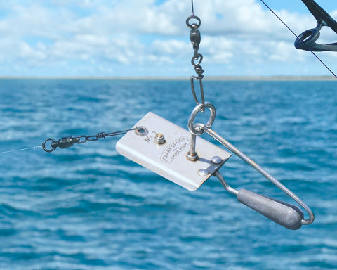 Fishing planer with water background