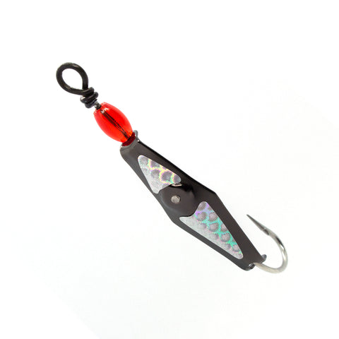 Black Chrome Clarkspoon with Silver Flash Tape - 3 Sizes - Clarkspoon Fishing Lures