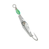 Flashspoon - Silver Clarkspoon with Chartreuse and Green Flash Tape - 2 Sizes - Clarkspoon Fishing Lures