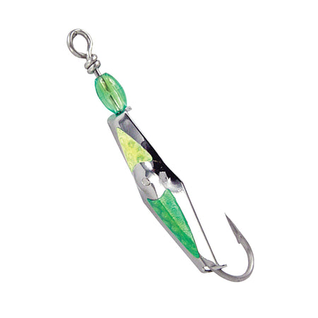 Flashspoon - Silver Clarkspoon with Chartreuse and Green Flash Tape - 2  Sizes