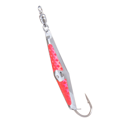 Spoon-Squid w/ Ball Bearing Swivel - Pink Flash - 3 Sizes - Clarkspoon Fishing Lures