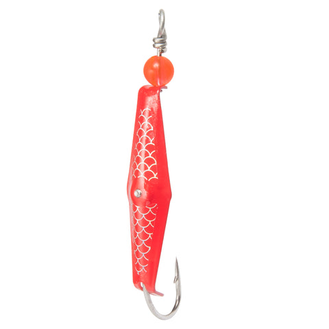 0RBM-RDFS - Clarkspoon Size 0 - Red w/ Fish Scale - Clarkspoon Fishing Lures