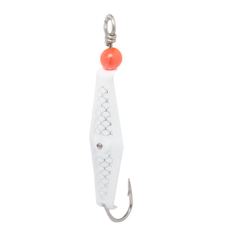 0RBM-WHFS - Clarkspoon Size 0 - White w/ Fish Scale - Clarkspoon Fishing Lures
